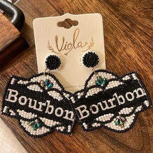 Statement Earrings- Bourbon Street Seed Bead Post Back Earrings